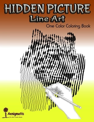 Hidden Picture Line Art: One Color Coloring Book by Aenigmatis