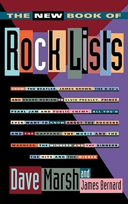New Book of Rock Lists by Marsh, Dave
