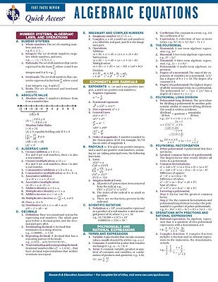 Algebraic Equations by Editors of Rea