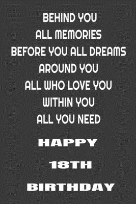 Behind You All Memories Before You All Dreams Around You All Who Love You Within You All You Need Happy 18th Birthday by Arts, Pearson