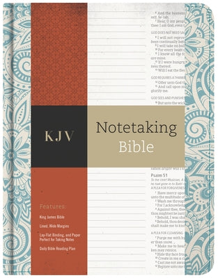 KJV Notetaking Bible, Blue Floral by Holman Bible Staff