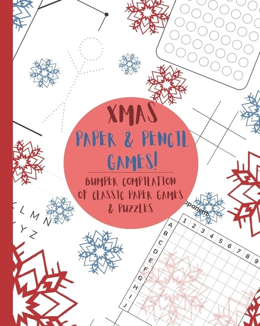 Xmas Paper & Pencil games!: Cute Christmas winter snowflake snowmen travel & activity game book with game instructions! Features 4 in a row, hangm by Stationary, Green Pumpkin
