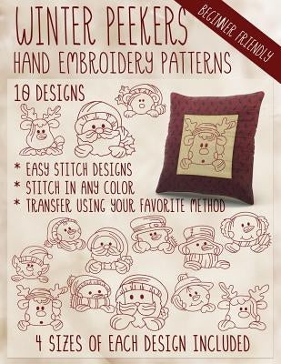 Winter Peekers Hand Embroidery Patterns by Embroidery, Stitchx