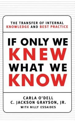 If Only We Knew What We Know: The Transfer of Internal Knowledge and Best Practice by Grayson, C. Jackson