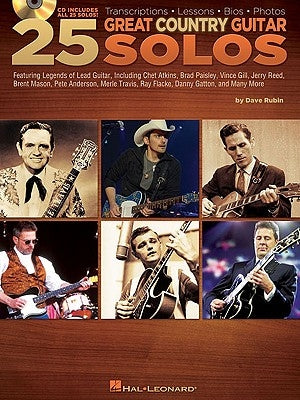 25 Great Country Guitar Solos [With CD (Audio)] by Rubin, Dave