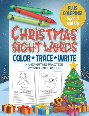 Christmas Sight Words - Handwriting Practice Workbook for Kids: Color and Trace Activity Book by Press, Busy Kid