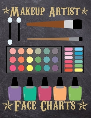 Makeup Artist Face Charts: Makeup cards to paint the face directly on paper with real make-up - Ideal for: professional make-up artists, vloggers by Dyzamora, From