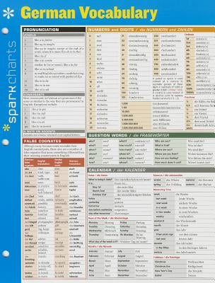 German Vocabulary Sparkcharts: Volume 29 by Sparknotes