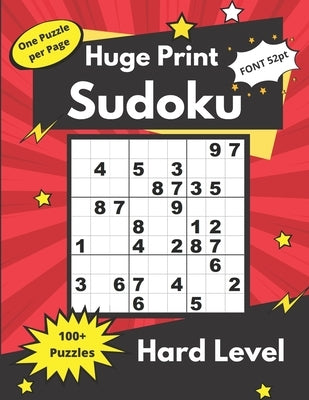 Huge Print Sudoku Hard level: Brain exercises for adults and seniors by Somatomint