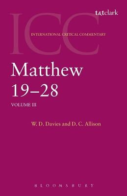 Matthew 19-28 by Davies, W. D.