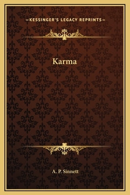 Karma by Sinnett, A. P.