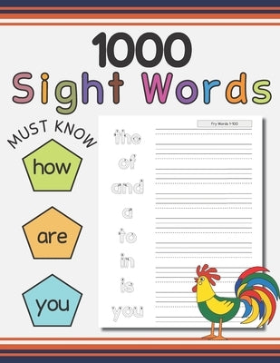 1000 Sight words: Tracing the most used words in reading and writing which divided into ten levels by Rose, Judy