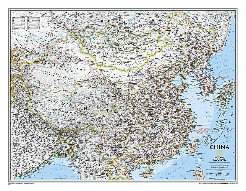 National Geographic China Wall Map - Classic (30.25 X 23.5 In) by National Geographic Maps