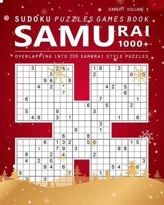 Samurai Sudoku Puzzle Levels Expert: Samurai Games Brain Health 1000 Puzzle Book Overlapping into 200 Samurai Style Puzzles Book for Adults (Winter Co by Booky, Birth