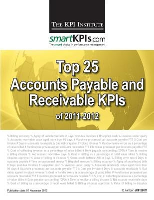 Top 25 Accounts Payable and Receivable KPIs of 2011-2012 by Smartkpis Com