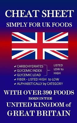 Cheat Sheet Simply for UK Foods: Carbohydrate, Glycemic Index, Glycemic Load Foods Listed from Low to High + High Fiber Foods Listed from High to Low by Lickus, Judy