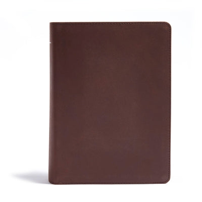 CSB He Reads Truth Bible, Brown Genuine Leather Indexed: Black Letter, Wide Margins, Notetaking Space, Reading Plans, Sewn Binding, Two Ribbon Markers by He Reads Truth